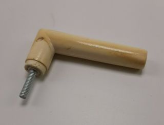 Antique Scrimshaw L Shaped Bone Handle For A Cane Walking Stick