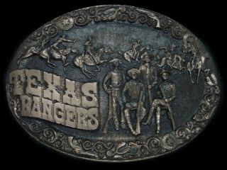 Ud11168 Nos Vintage 1983 Texas Rangers Commemorative Solid Brass Belt Buckle
