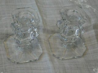 Gorham Full Lead Crystal 4 " Tall Candle Stick Holders Germany