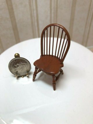 Dollhouse Miniature 1 William Clinger Cherry Windsor Side Chair 1:24