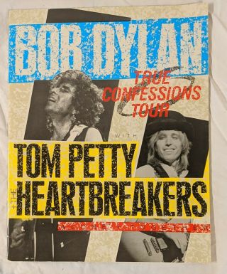 Bob Dylan & Tom Petty 1986 True Confessions Tour Concert Program Book