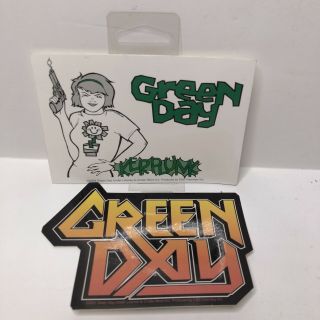 Green Day Vinyl Decal Sticker Set Vtg Kroq Punk Rock