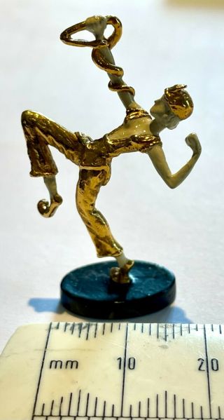 Dolls House Artisan Miniature Gilded Bronze Art Deco Dancer By Neil Carter