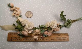 Vtg Millinery Flowers Daisies Germany Antique Doll Hat Garland Madame Alexander