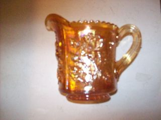 Imperial Vintage Carnival Glass Lustre Rose Small Marigold Pitcher