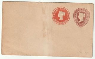 Qv Postal Stationery Env Threehalfpence & Fourpence 4d Dies Esc37