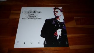 George Michael & Queen Five Live Promo 2 Sided Display Flat 12  X 12  1993