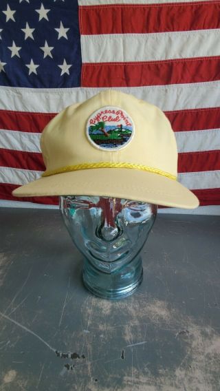 Vtg Cypress Point Golf Club Hat Imperial Caps Leather Straps Pga California Usa