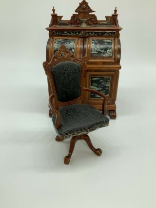 Dollhouse Miniature Bespaq Hand Painted Office Chair