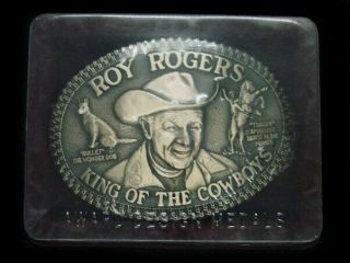 Uc15152 Nos Vintage 1980s Roy Rogers King Of The Cowboys Solid Brass Buckle
