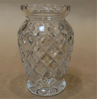 Lovely Vintage Diamond Cut Crystal Vase
