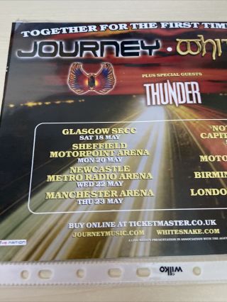 Journey/whitesnake Tour Advert/ Poster
