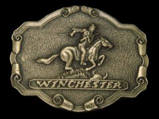 Tg13160 Nos Vintage 1970s Winchester Western Gun & Firearm Belt Buckle