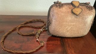 Vintage Maya Evangelista Resin Snakeskin Hard Shell Purse/clutch