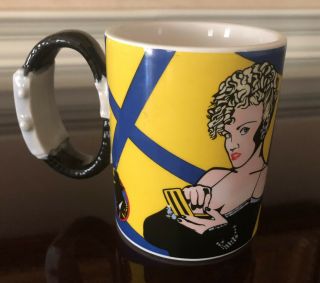 Vintage Coffee Mug Dick Tracy Wristwatch Handle Madonna Applause Walt Disney Co 2