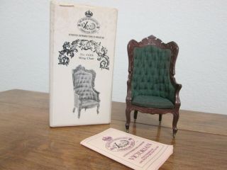 Xacto House Of Miniatures Coronation Series Wing Chair 51004