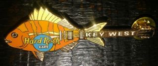 Hard Rock Cafe Hrc Key West Fish Guitar Pin Collectible Rare Authentic