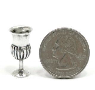 William B.  Meyers Miniature Sterling Silver George I Fluted Goblet