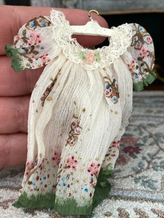 Vintage Artisan Miniature Dollhouse Ooak Embroidered Hand Painted Child 