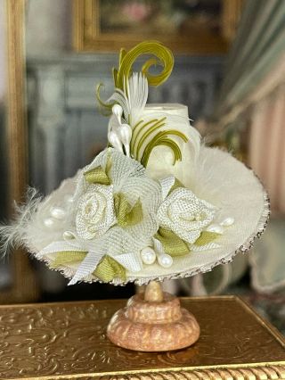 Vintage Miniature Dollhouse Artisan Ladies Victorian Summer Hat The Summerlots