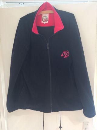 Cliff Richard 40th Anniversary Tour Fleece Jacket Size S/m Black/pink With Tag.