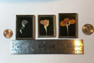 1:12 Doll House Miniature Furniture 3 Art Deco Poster Frames By Bk Wall Art S