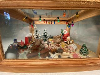 Artist Made Miniature Christmas Dollhouse Room Box “toyland”