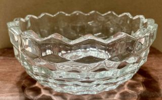 Vintage Set Of (2) Salad Bowls,  Indiana Glass Whitehall Clear,  Pattern By Colony