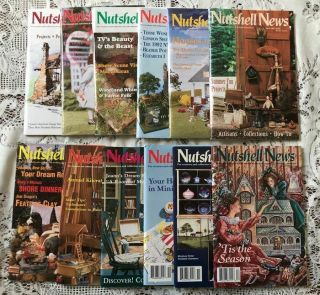 12 Nutshell News Magazines,  Entire 1993 Year,  Hobby,  Miniatures,  Dollhouse