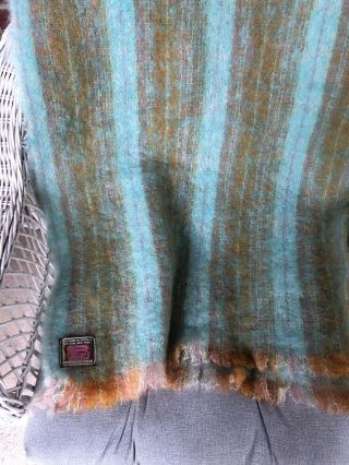 Hemmings At Donegal Design Handwoven Ireland Wool Shawl Blue