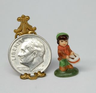 Vintage Carol Pongracic Ceramic Hummel Boy Artisan Dollhouse Miniature 1:12