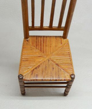 Vintage Early American Chair John Kunkel Artisan Dollhouse Miniature 1:12 2