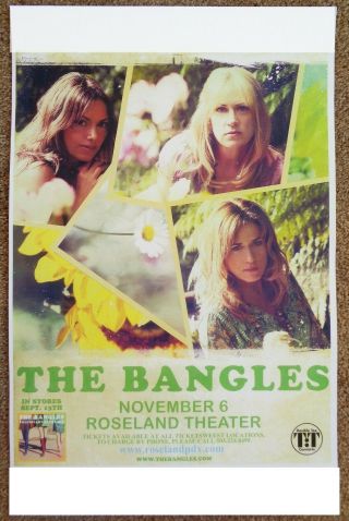 The Bangles 2011 Gig Poster Portland Oregon Sweetheart Of The Sun Concert