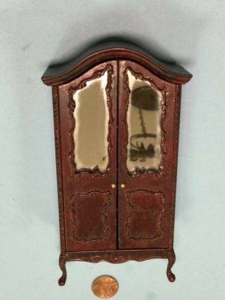 1/12 Scale - Vintage Bespaq Armoire With Mirrors