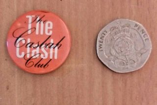 The Clash Vintage 1982 Casbah Club Tour Red Pin Badge