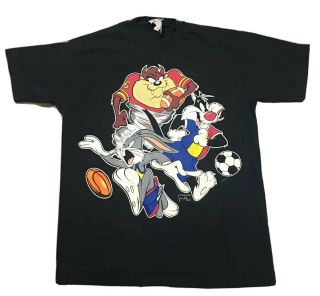 Vtg 1993 Looney Tunes Bugs Bunny Sylvester Taz T Shirt Sports 90s Xl