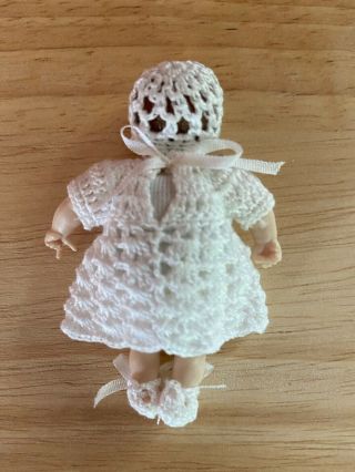 1:12 scale Heidi Ott dollhouse Toddler Dressed with Crochet Outfit 3
