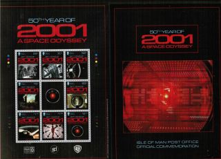 Isle Of Man 2001 Space Odyssey Collectors Sheetlet Unmounted In Folder