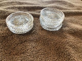 Crystal Butter Dishes Plates 3 " - Set Of 7