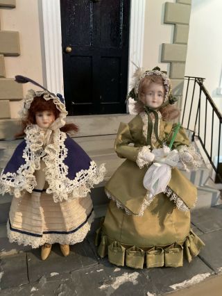 Artisan Made Doll House Dolls - Mother And Daughter