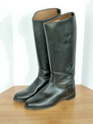 Vintage Equestrian Riding Boots Leather Women 