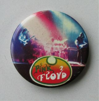 Pink Floyd On Stage Large Vintage Metal Pin Badge From The 1970 