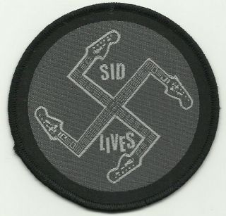 Sex Pistols Sid Lives Rare Circular Woven Sew On Patch - No Longer Made Vintage