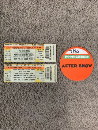 Foo Fighters Backstage Pass & Ticket Stubs