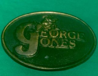 Vintage George Jones Belt Buckle Mbci Fan Club Limited Edition
