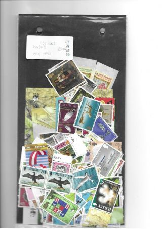 Jersey £70 Worth Of Postage Stamps Under Face Value 1970s To 1990s