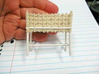 Artisan Peggy Taylor Wicker Mini Miniature Planter Table Doll House Furniture
