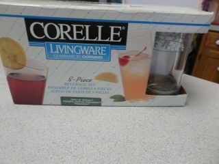 Corelle First Of Spring Box Of 8 - 16 Oz Iced Tea Tumblers / Glasses Hearts