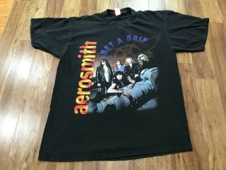 Xl - Vtg 1994 Aerosmith Get A Grip 90s Giant Tultex Cotton T - Shirt