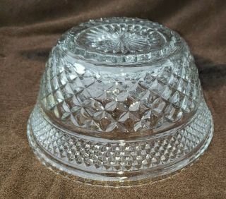 Anchor Hocking Glass Wexford Punch Bowl Stand Base Salad Bowl
